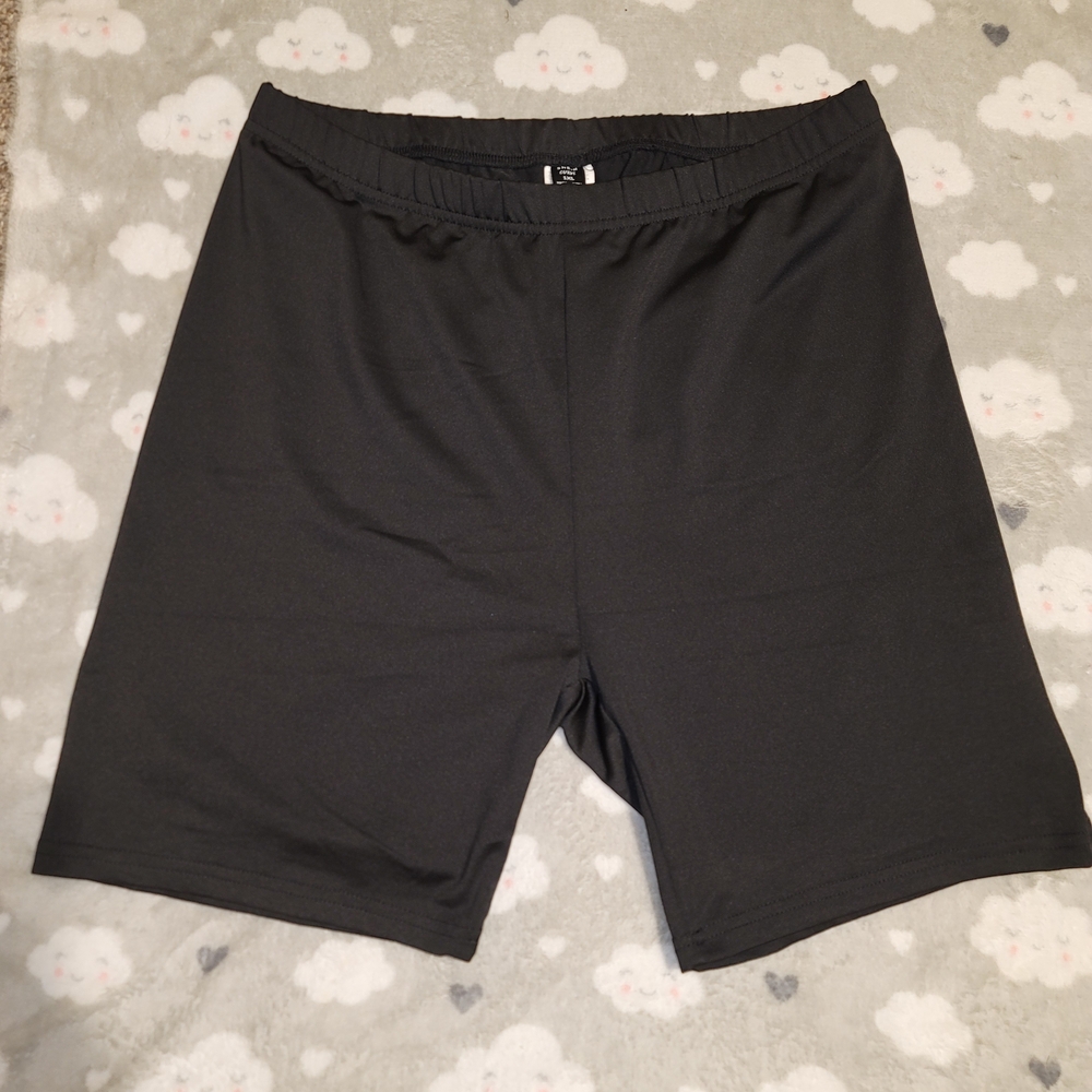 Shein Curve Black Athletic Shorts